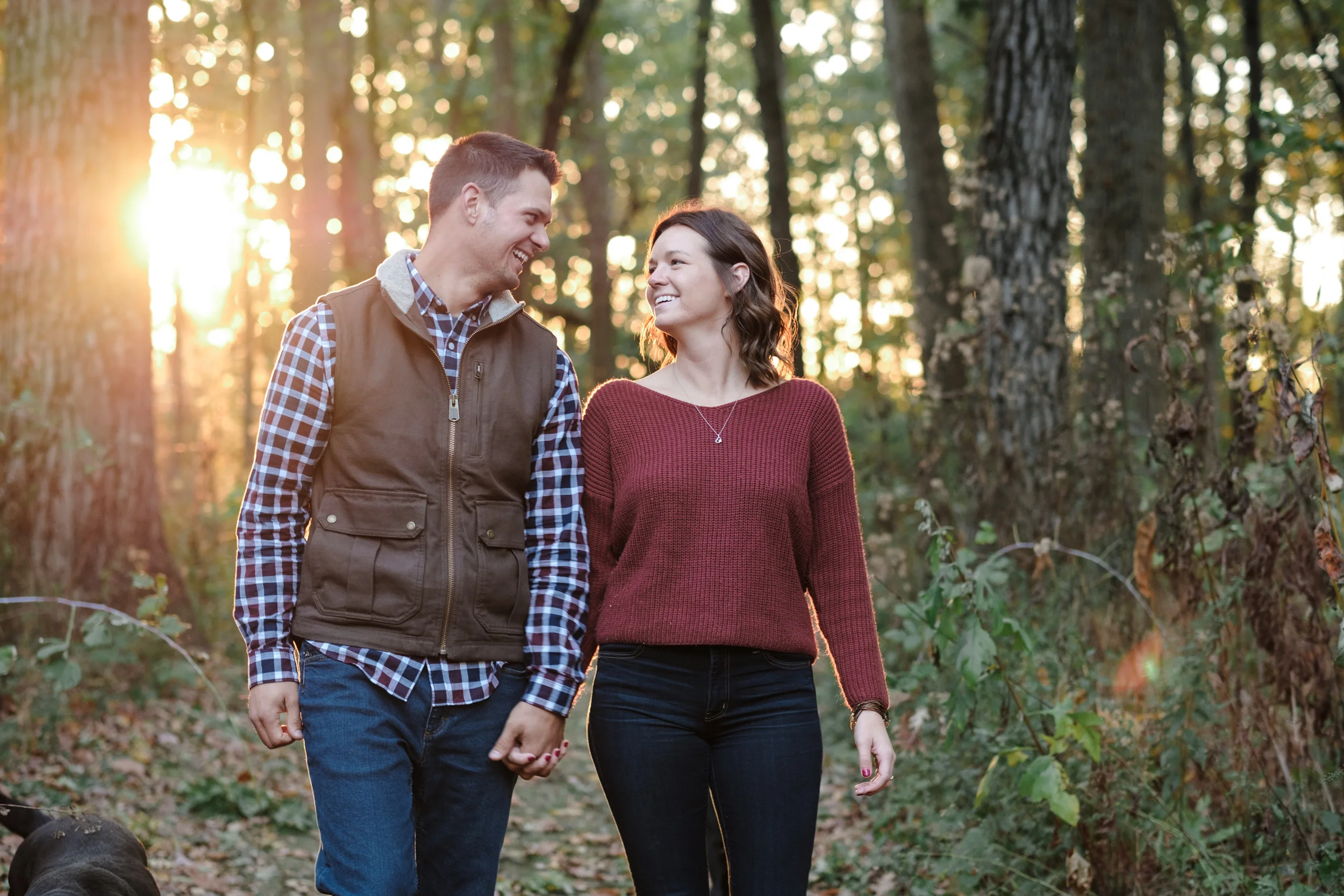 Jace + Laura Fall Engagement Session | Kirkland, IL Wedding Photographer