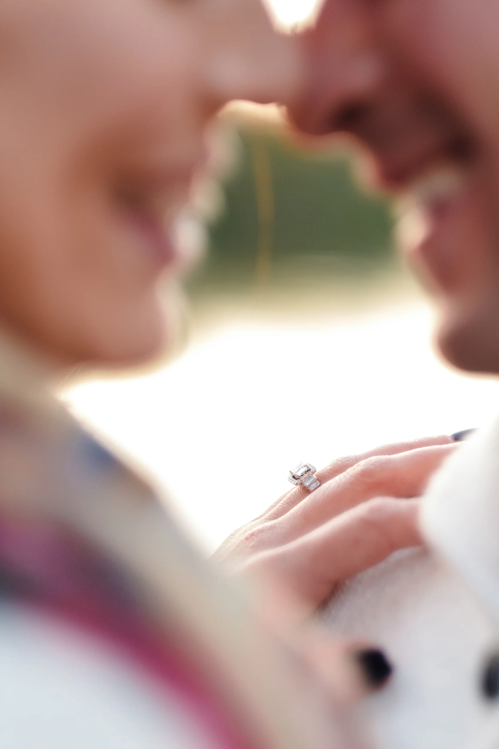 romantic golden light engagement at Rock Cut State Park