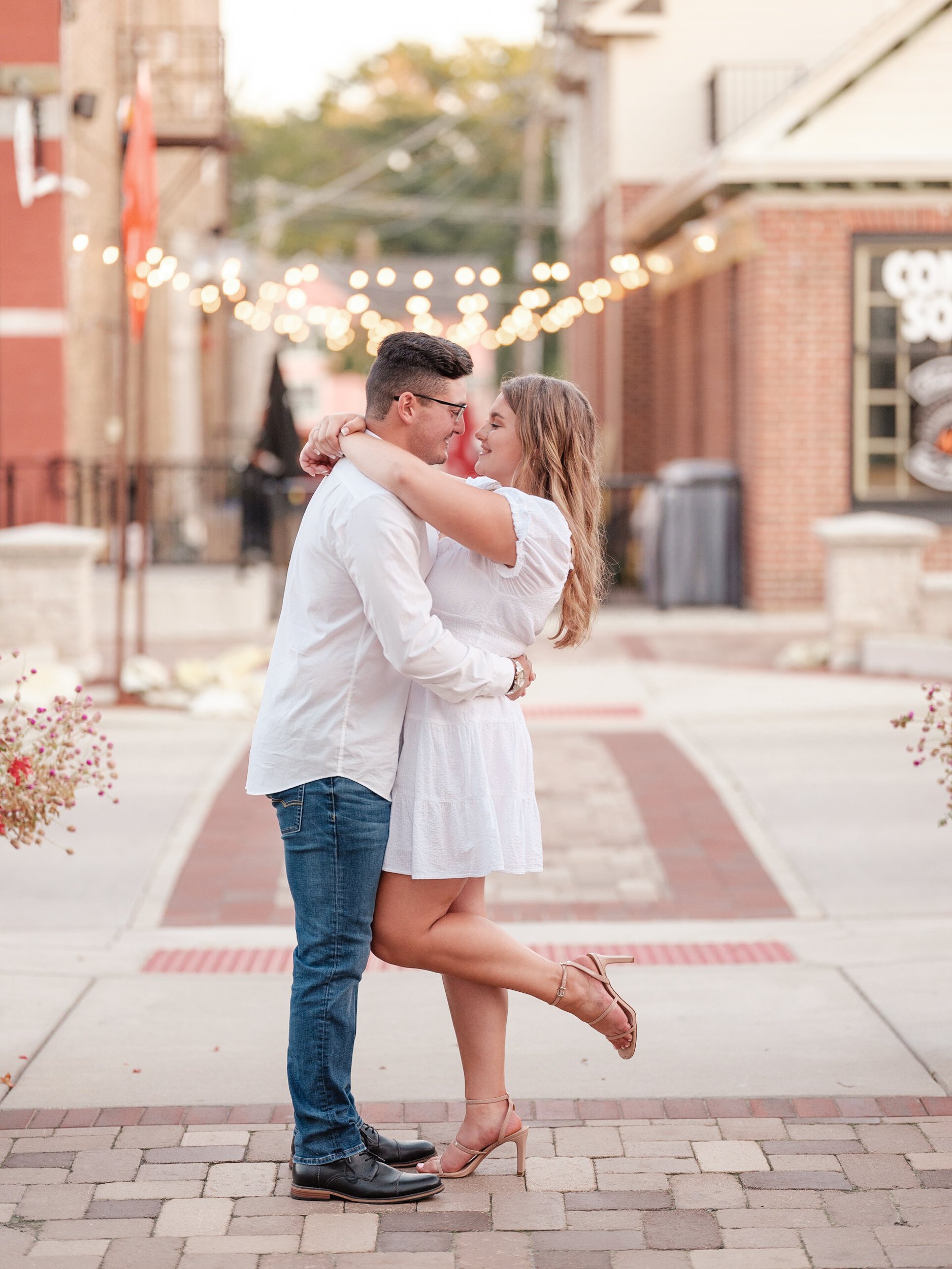 Danny &amp; Nicole Downtown Algonquin Engagement Session