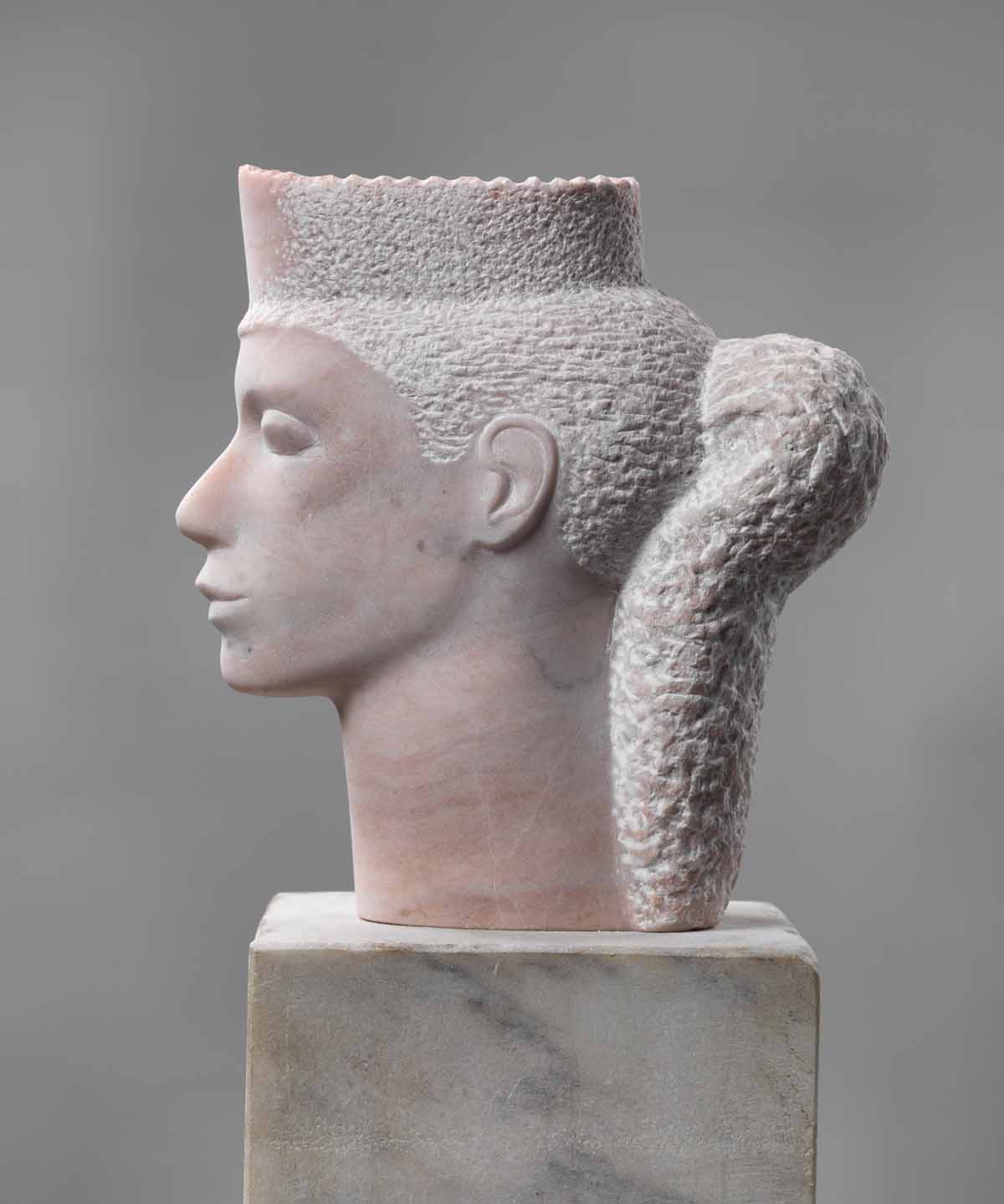   Untitled Head 1,  Pink Marble, 8.5” x 5” x 8" 
