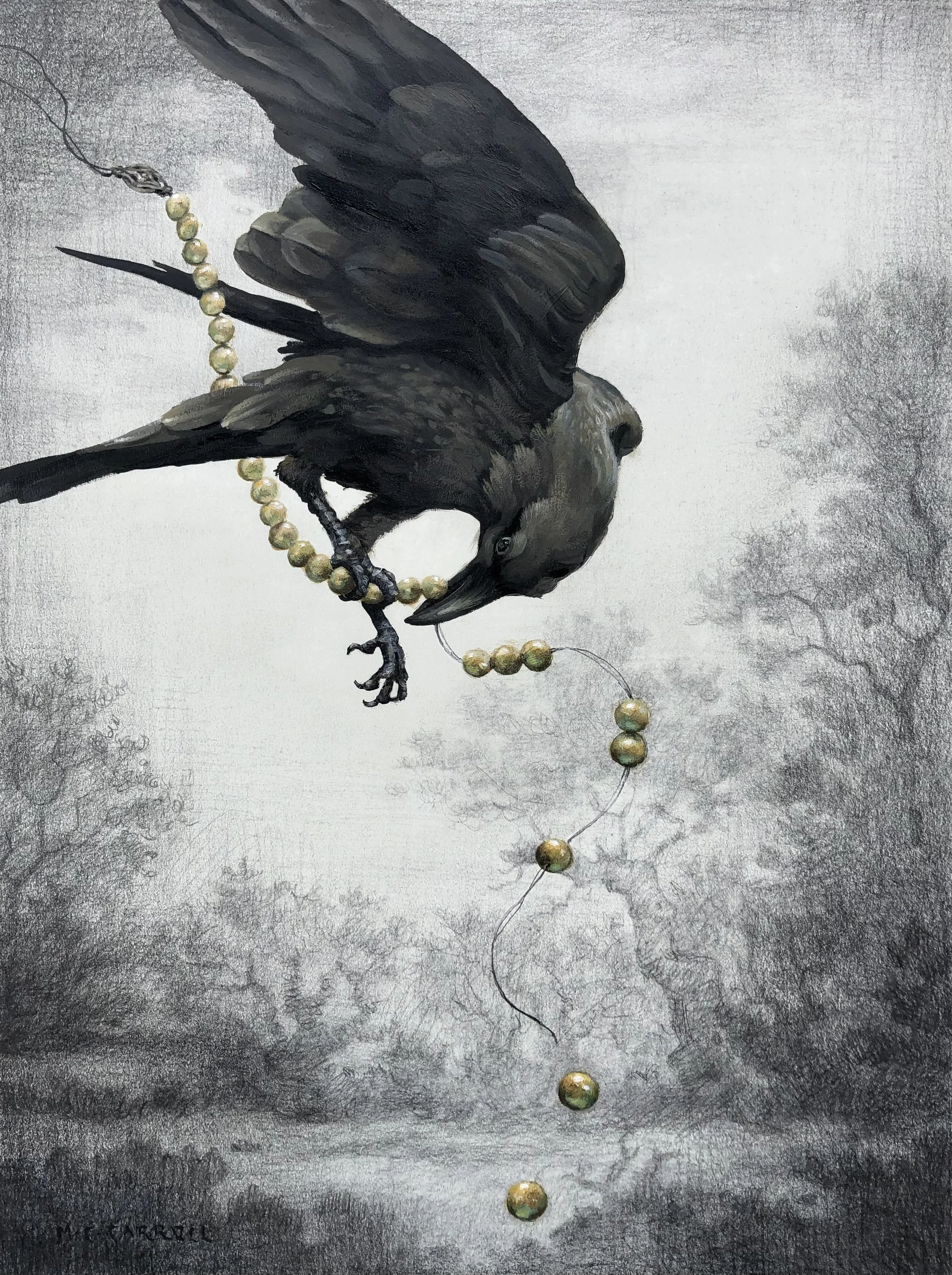 The Talisman, 2022, Graphite and Acrylic, 16 x 12 in.jpg