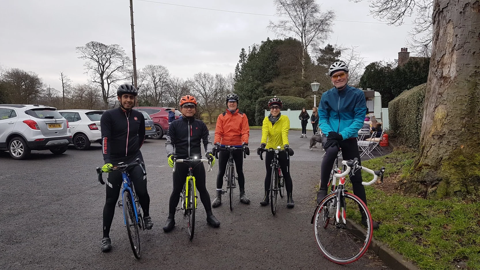 L to R: Ali (big welcome to Macclesfield and well done today), Mike, Mr Memory, Adele,. Steve.