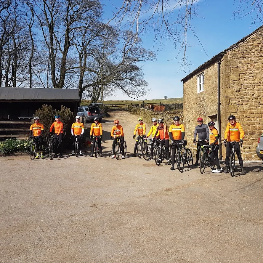 Larks in that post-cafe false sense of security before having to turn right out of the cafe immediately uphill to Rushup Edge.