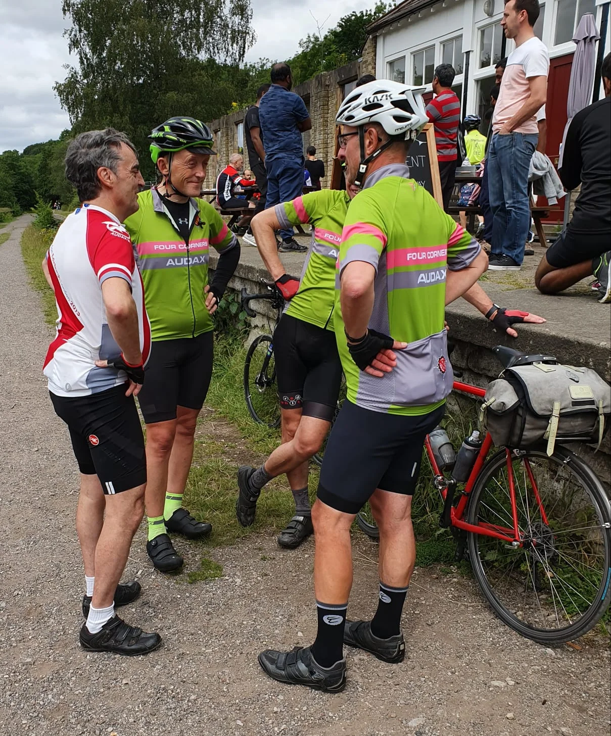 John catching up with some Audax friends