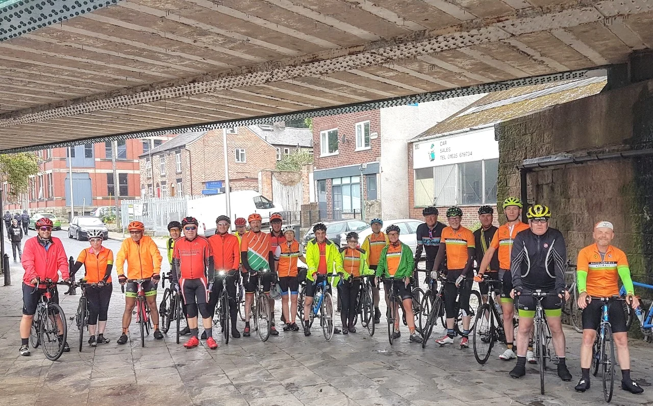 It all began at the back of this picture in 1948 (and the Silk Road wasn’t there). Dan, Jen, Andy, Jim, Paul, Richard, Philip, Simon, Griff, Alison, John, Kirsten, Mark, Becky, Graham, David, Ian, Eddie, Andrew, Paul. Still on their way or meeting us en route: Rob, Bennet, Christian, Gordon, Phil. En route from Wilmslow: Katherine, Pat, Claire.