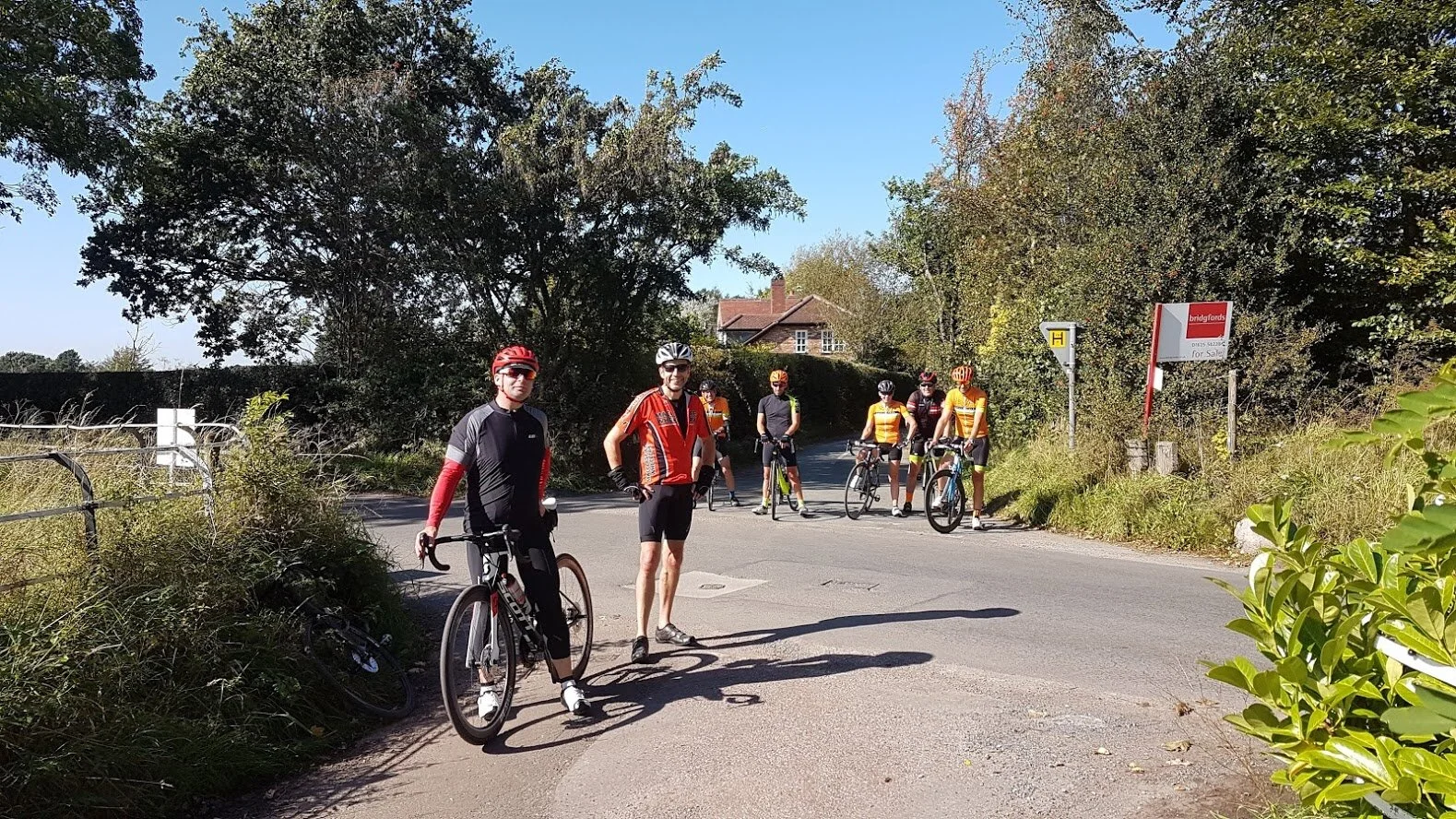 Survivors at the summit of Hocker Lane: Simon, Richard, Steve, Christian, Vikki, Andrew, Mark.