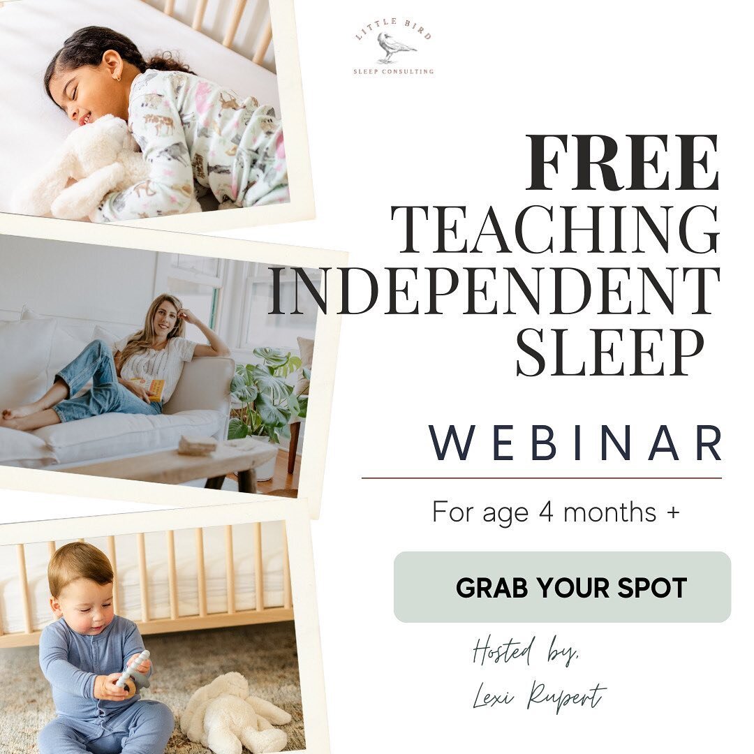 YOU GUYS!! Today, I am sharing access to my FREE Teaching Independent Sleep Webinar. Comment &quot;we sleep,&quot; below and I will send you a link to join! This was created for those with kiddos over 4 months of age, but if you're pregnant or have a