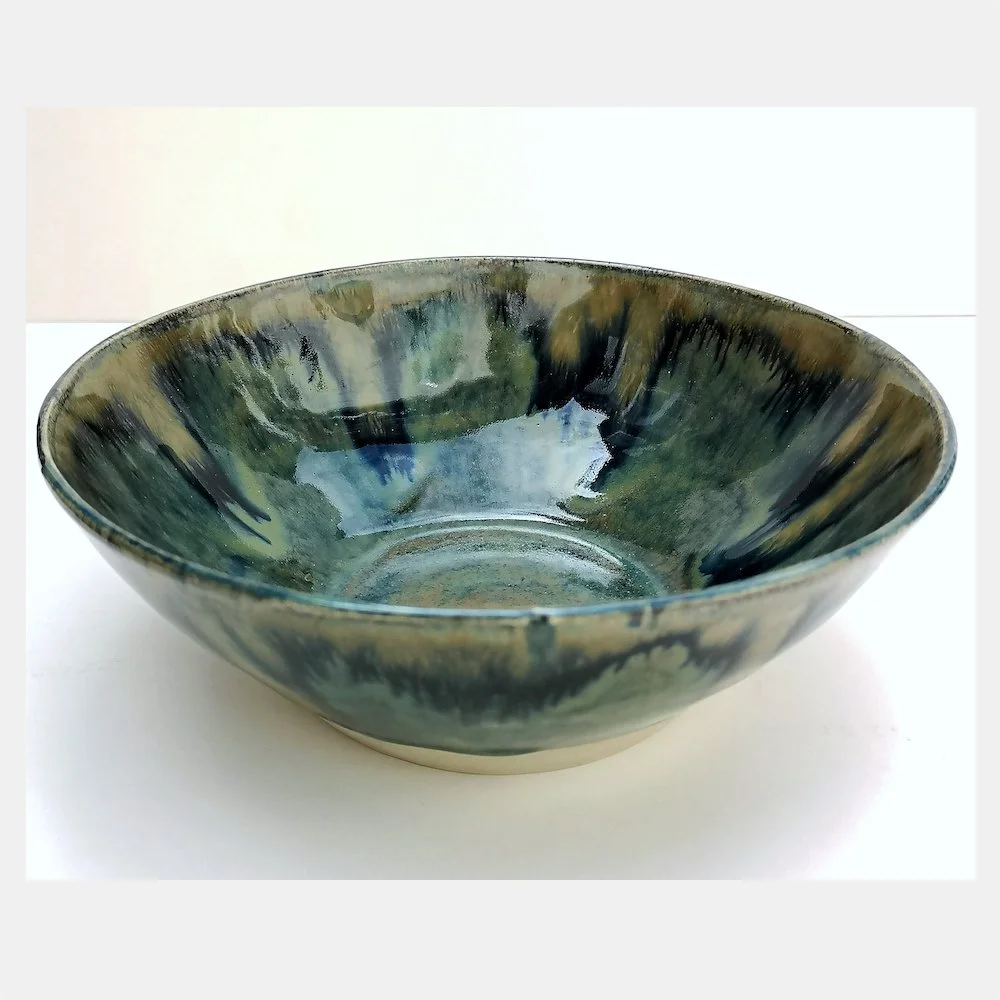 Green Drizzle Bowl I