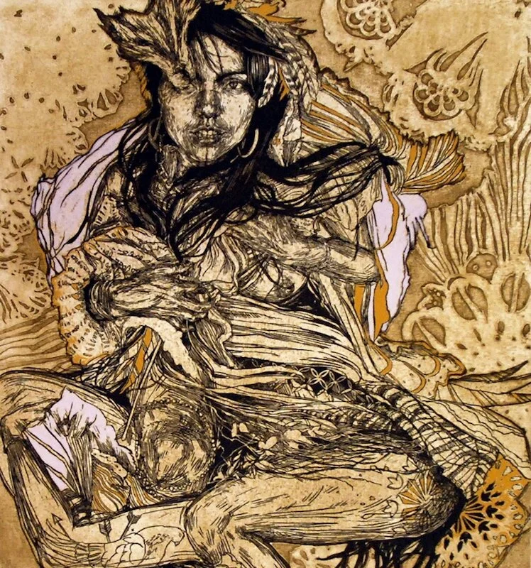 Monica (Pink and Ochre)