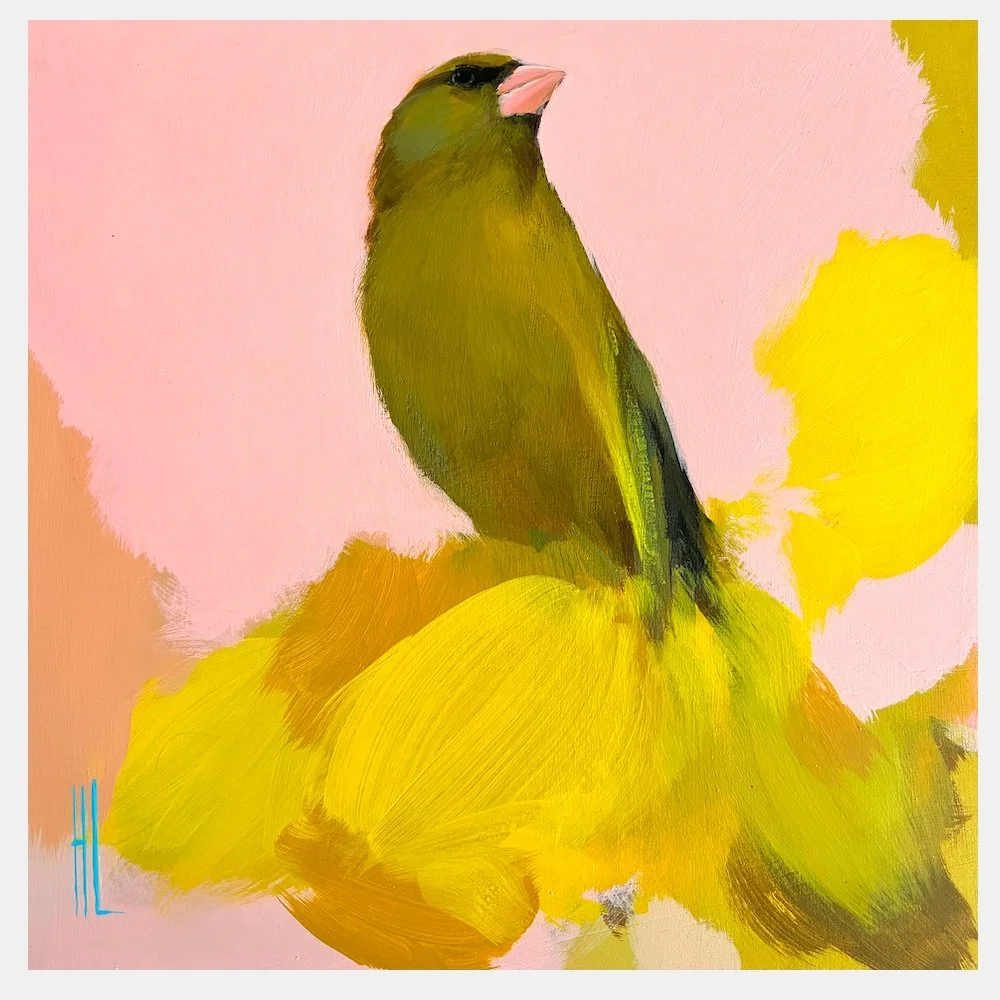 Greenfinch Against Pink with Chrome Yellow WEB.jpg