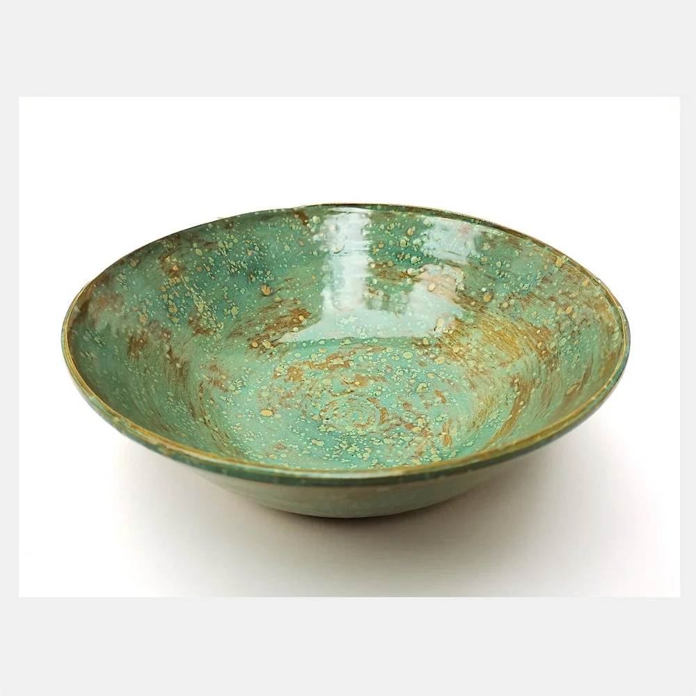 Green & Orange Splatter Bowl