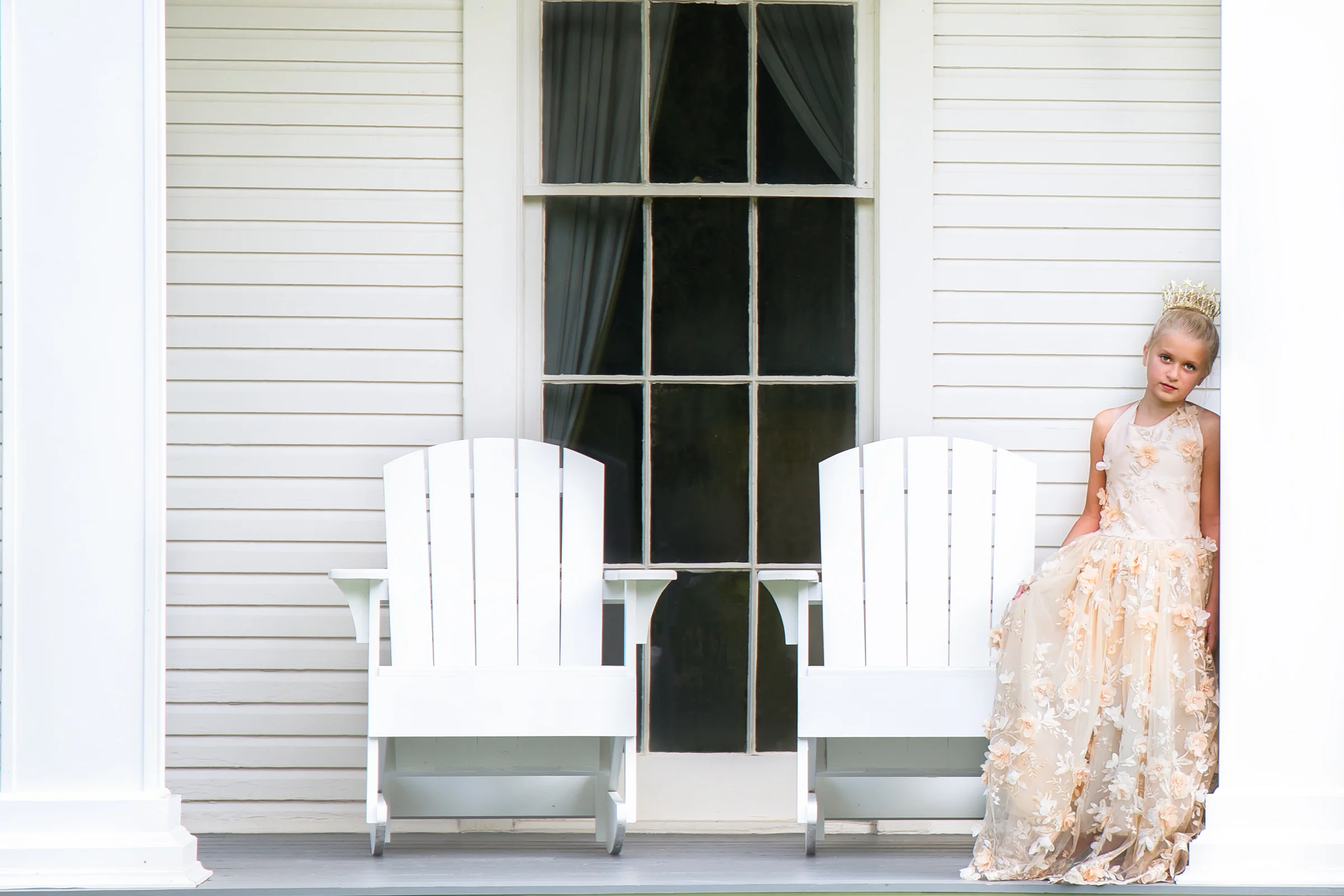 Relaxing on the Historic porch of the Wesley House