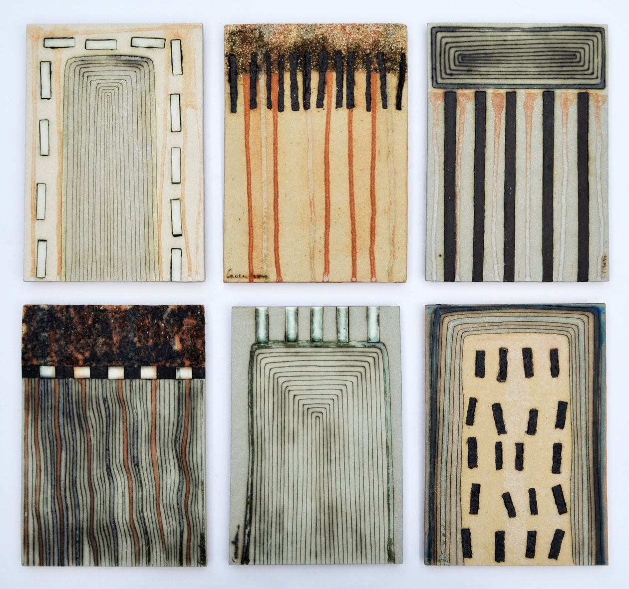 Six small ceramic wall panels!