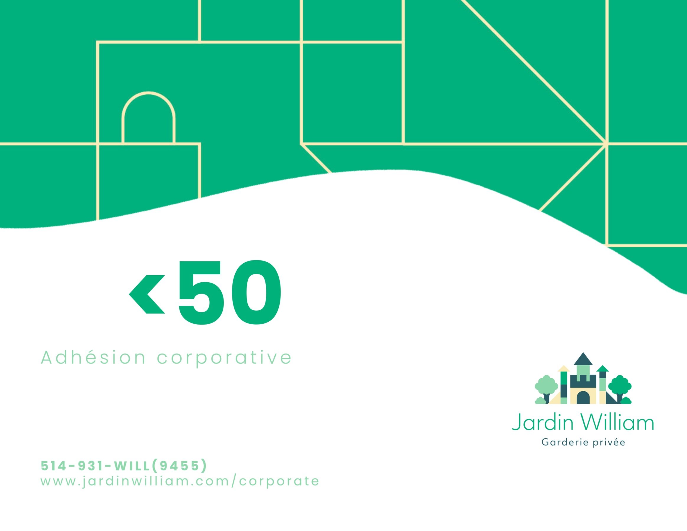 Abonnement corporatif (50 employés ou moins)