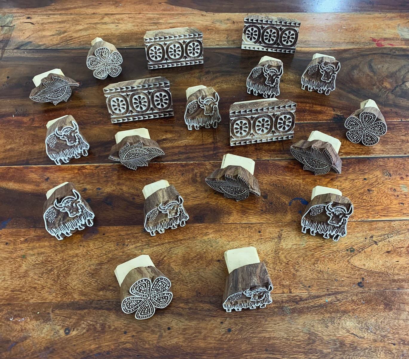 Which hand carved block printing stamps do you think will soon be added to our shop???

If you&rsquo;ve been following, you&rsquo;ve heard that Eric, master dyer and co- owner of Reywa Fibers has begun treatment for recurrent leukemia. Man, what a sh