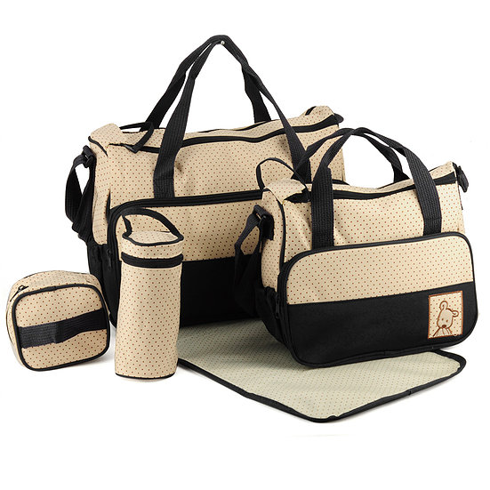 5 Piece Multi-Function Changing Bag Black