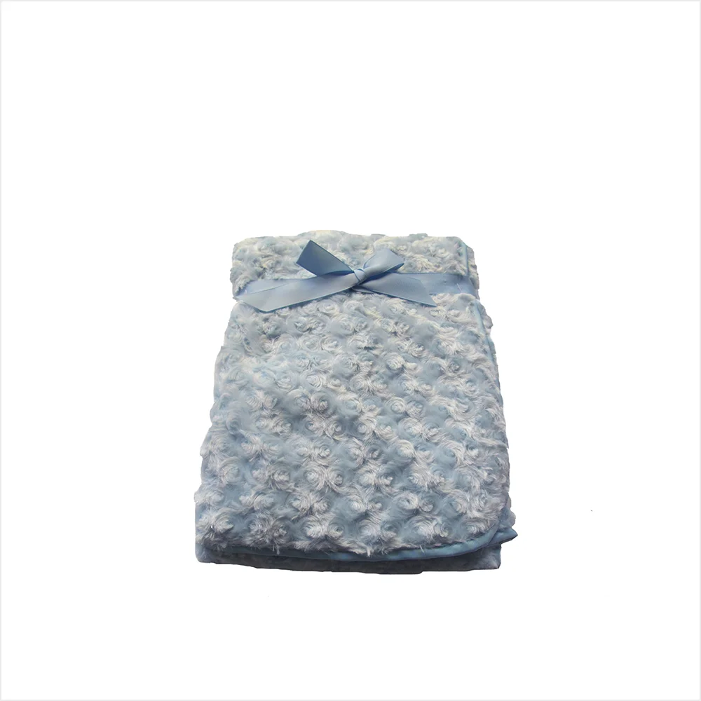 Rose Minky Baby Wrap Blue