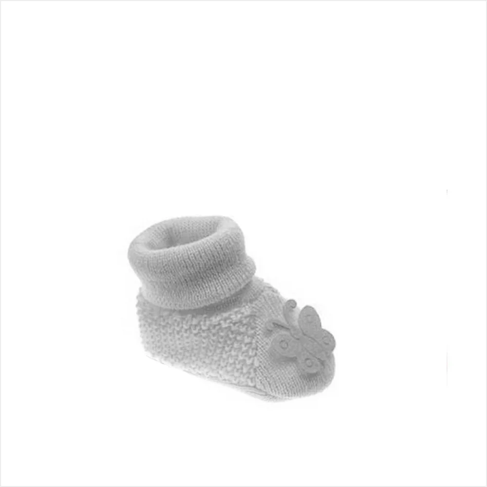 Butterfly Bootees White