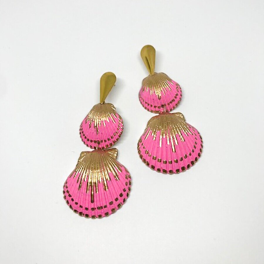 Rainbow Shell Earrings