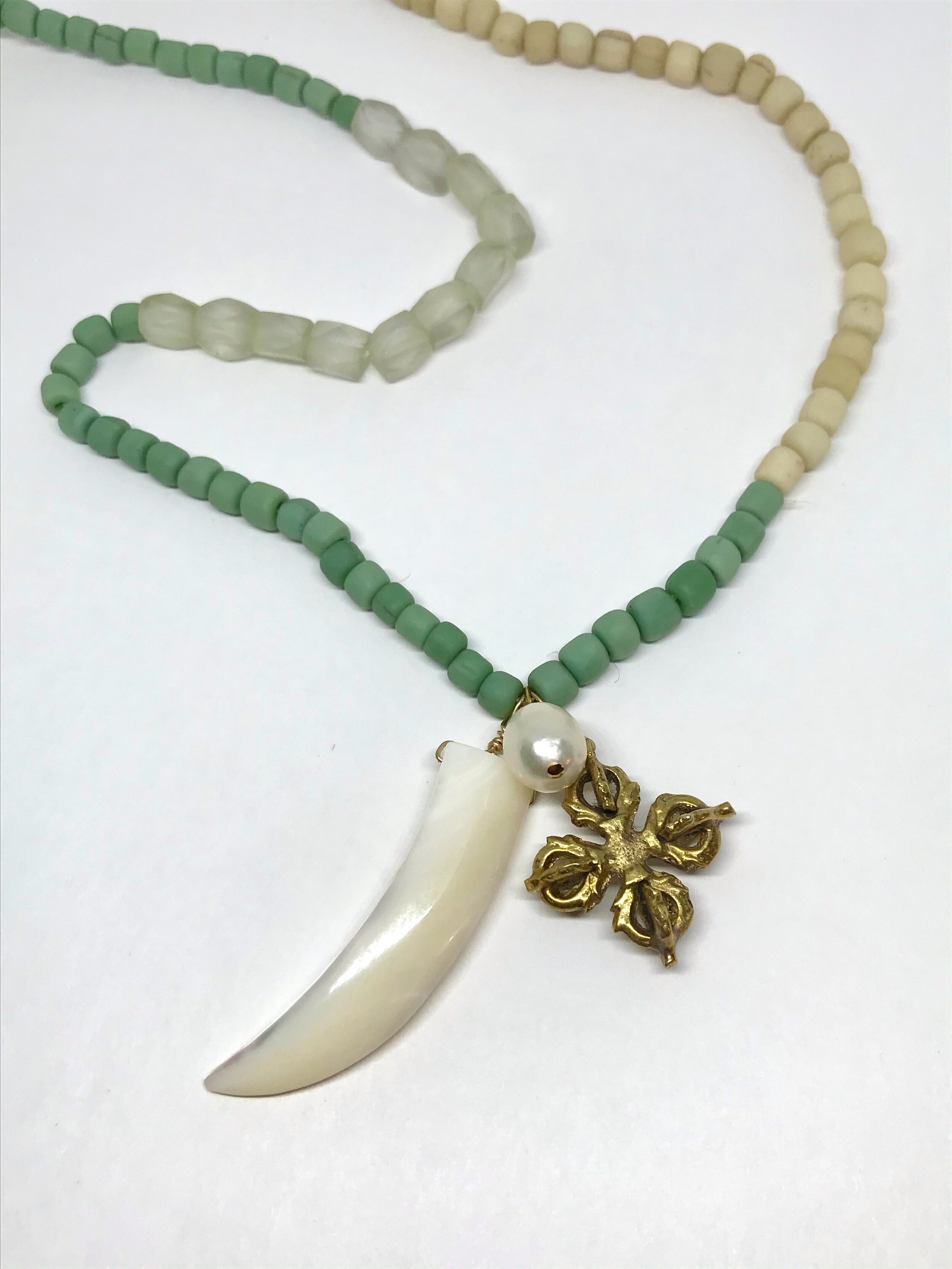 Tusk pendant necklace