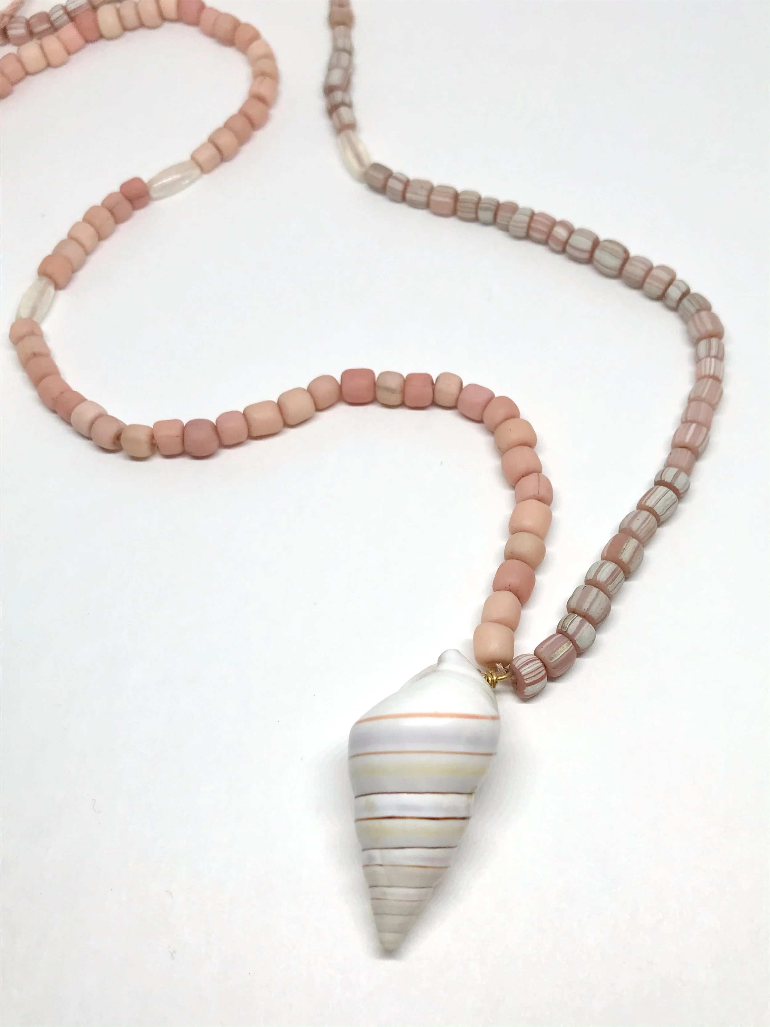 Pink bead necklace