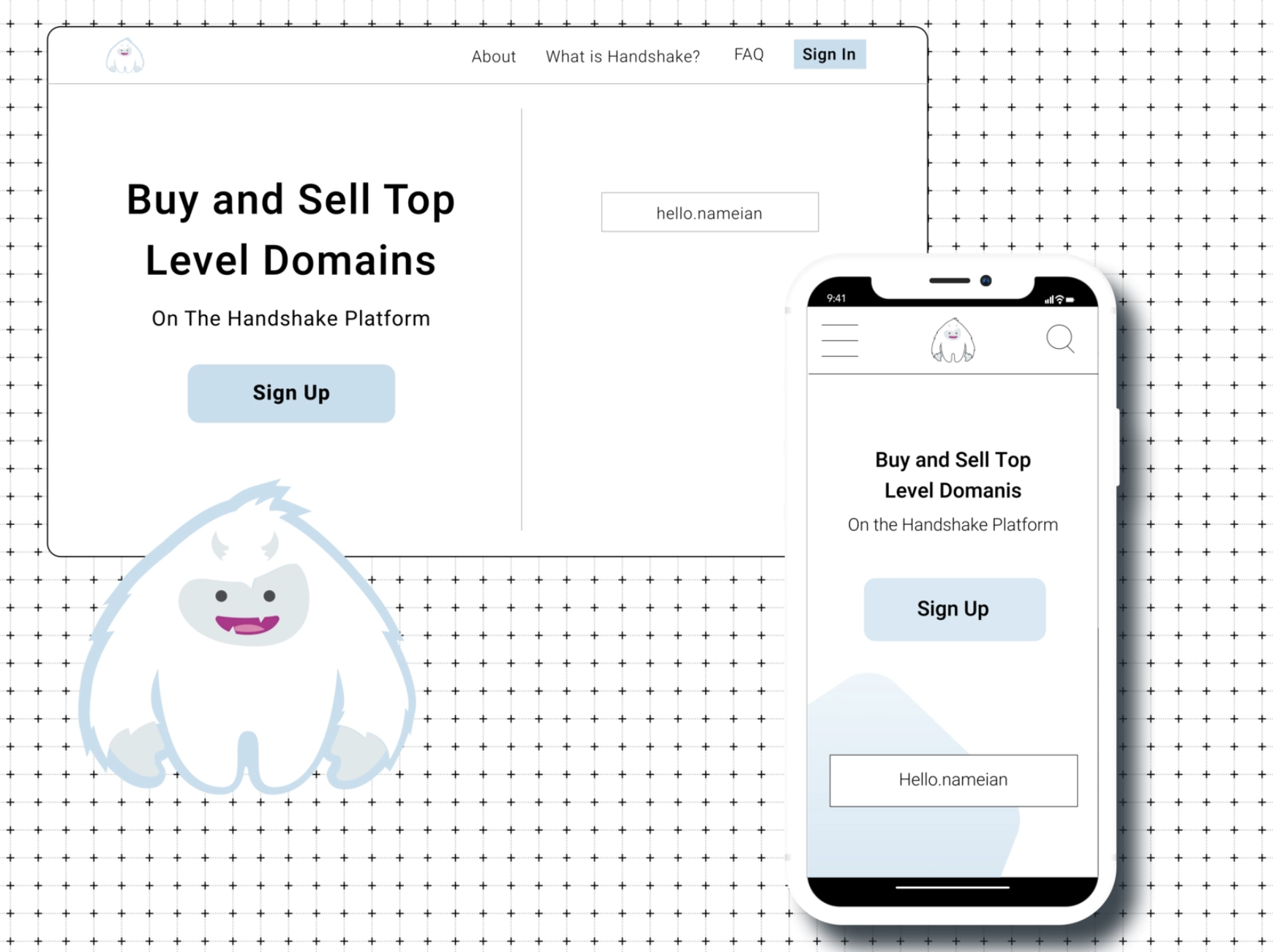 website + wireframes