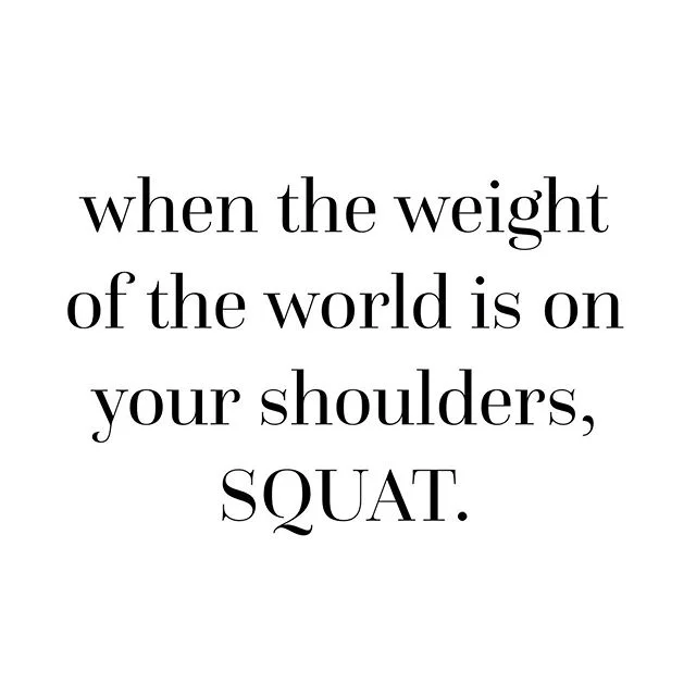 Be so strong that you can take on the weight of the whole world. Each time I lift I get a little bit stronger &amp; the world feels a little lighter. Working out helps me deal with stress and is a great way to get rid of any pent up or anxious energy