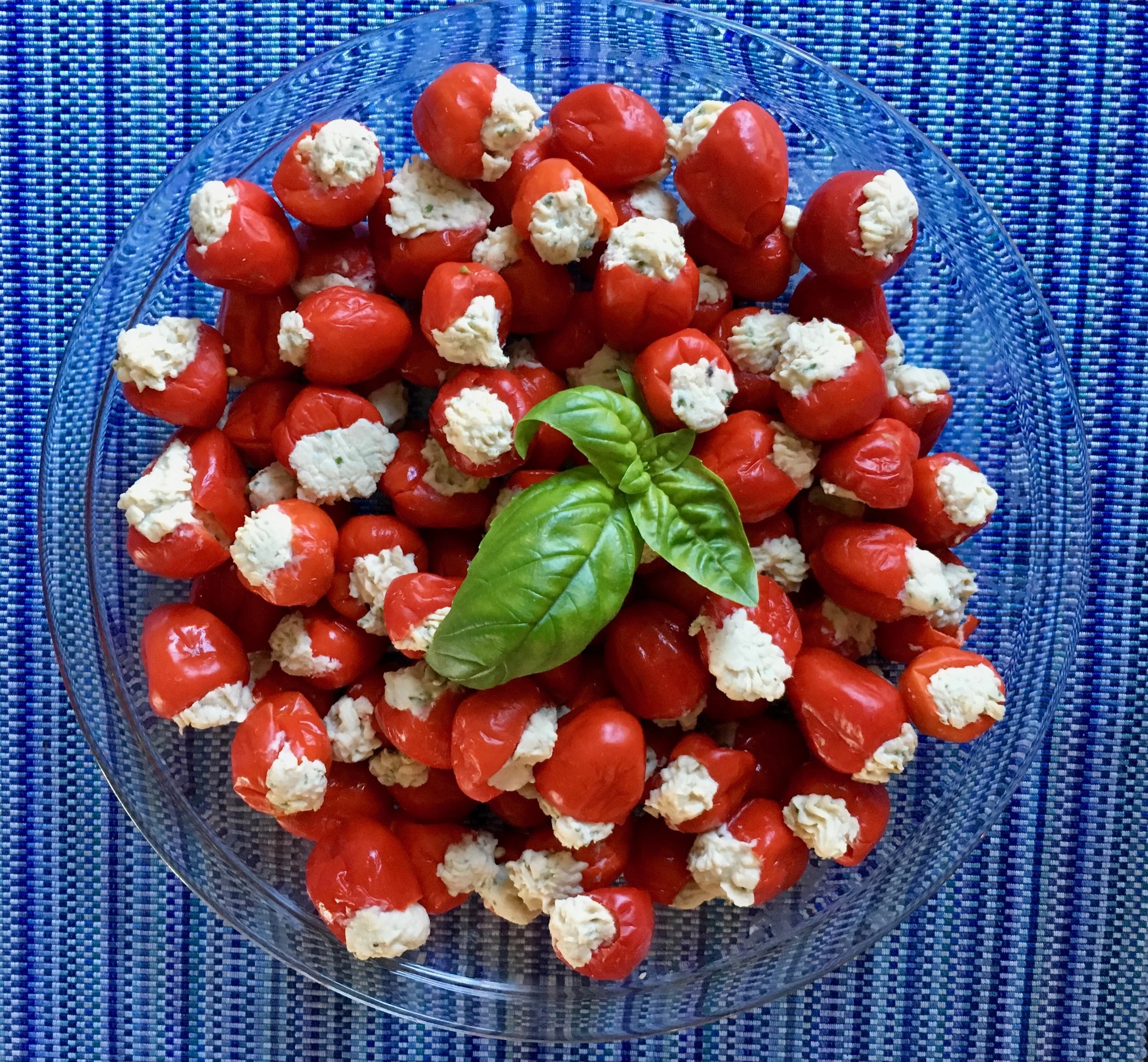 peppadews stuffed with tuna pate
