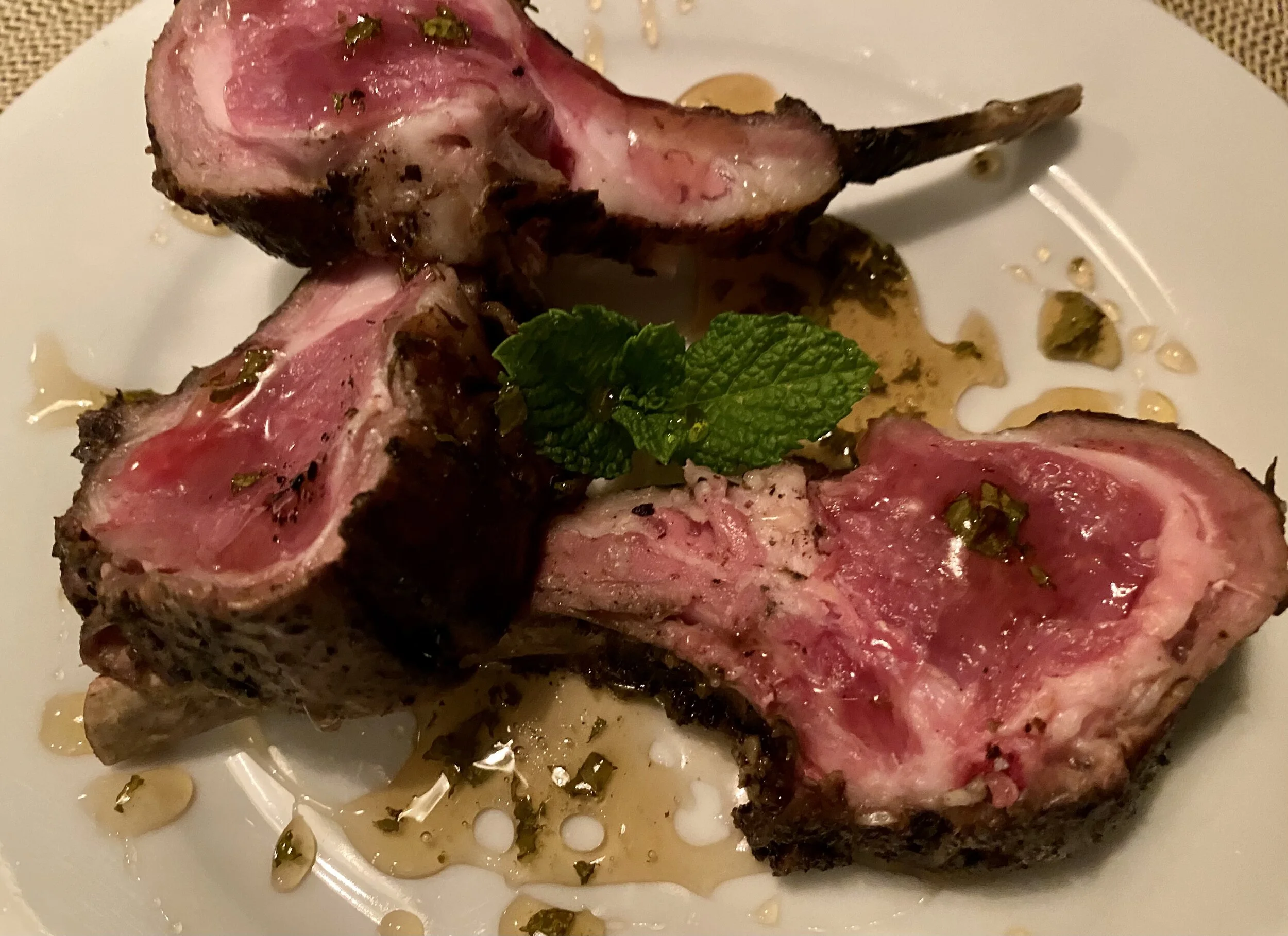 GREEK GRILLED RACK OF LAMB/MINT SAUCE — AHomeChef