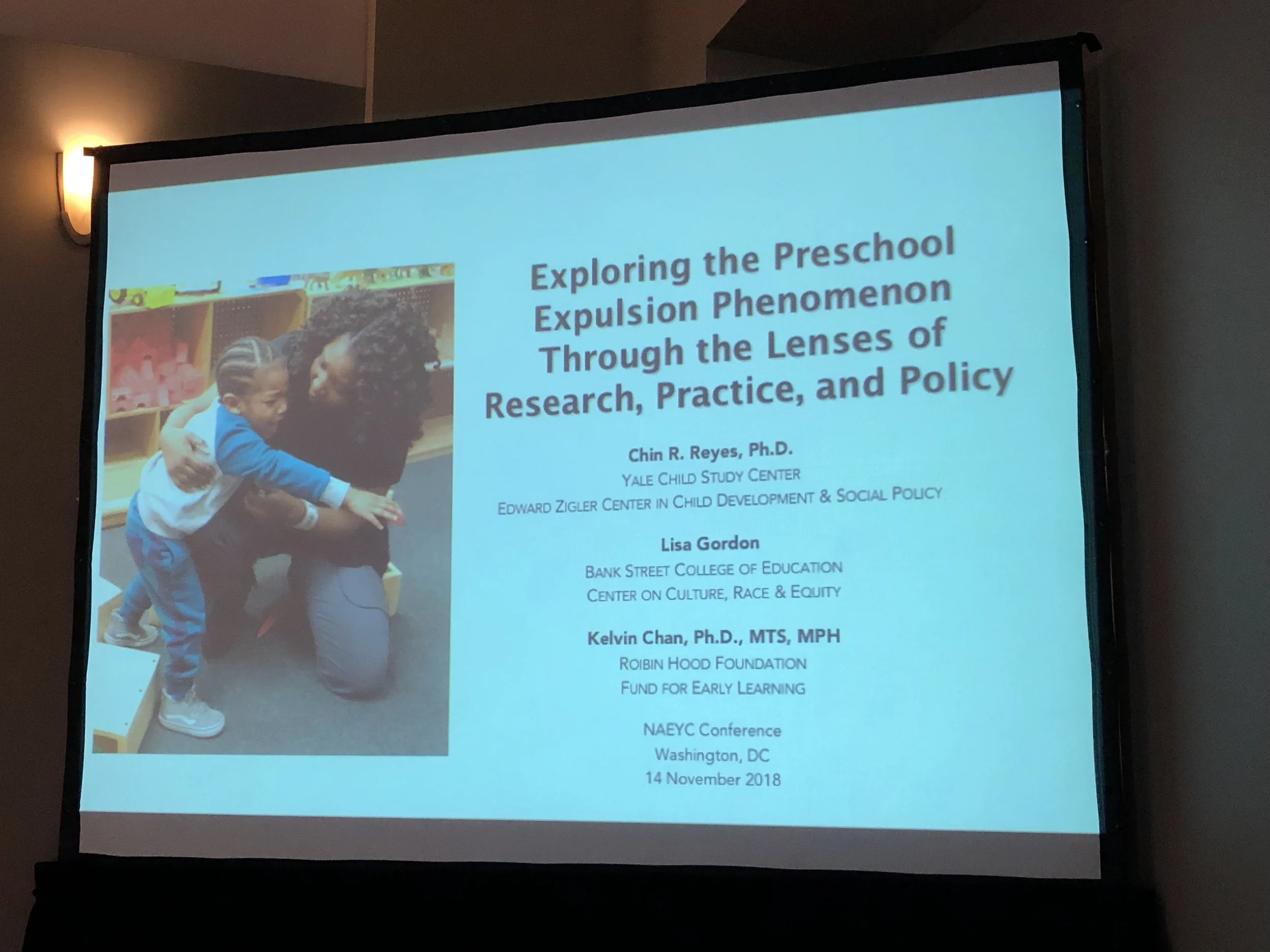 NAEYC Video 4: Chin Reyes from Yale University’s Child Study Center speaking about research related to preschool expulsion 