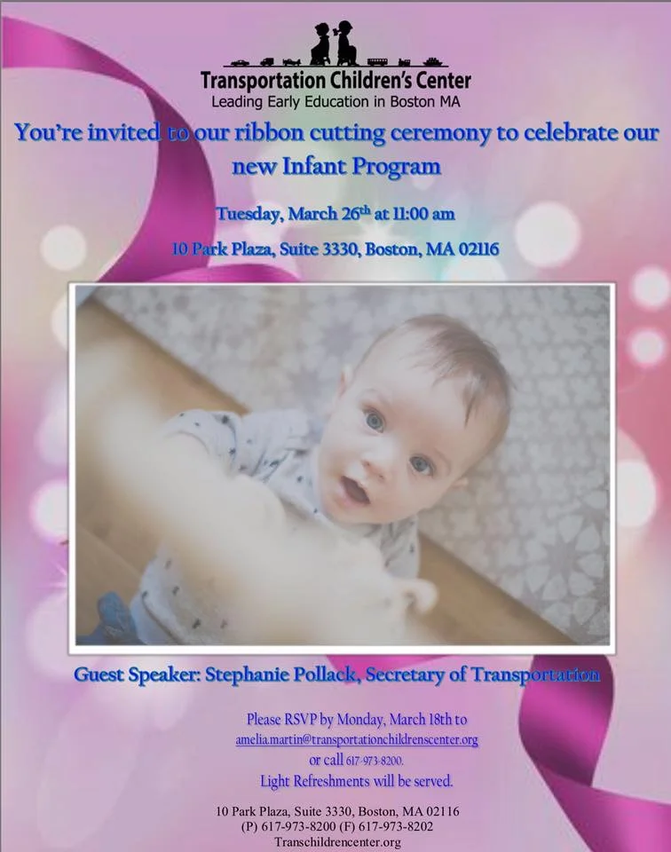 Transportation Children’s Center to Hold Ribbon Cutting Ceremony For New Infant Room Tuesday March 26 
