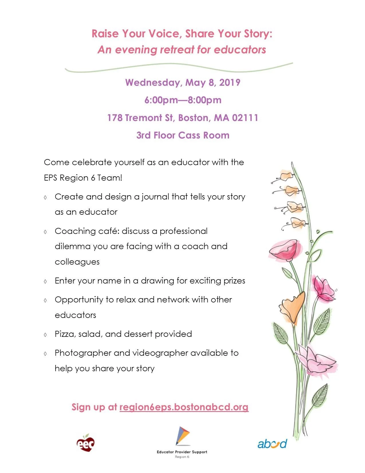 Early Childhood Educators In Boston Area Invited To Network, Share Their Stories, Receive Coaching and Win Prizes  