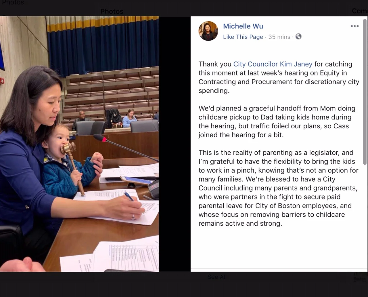 Boston City Councilor  Michelle Wu And The Importance of Politicians With Young Children 