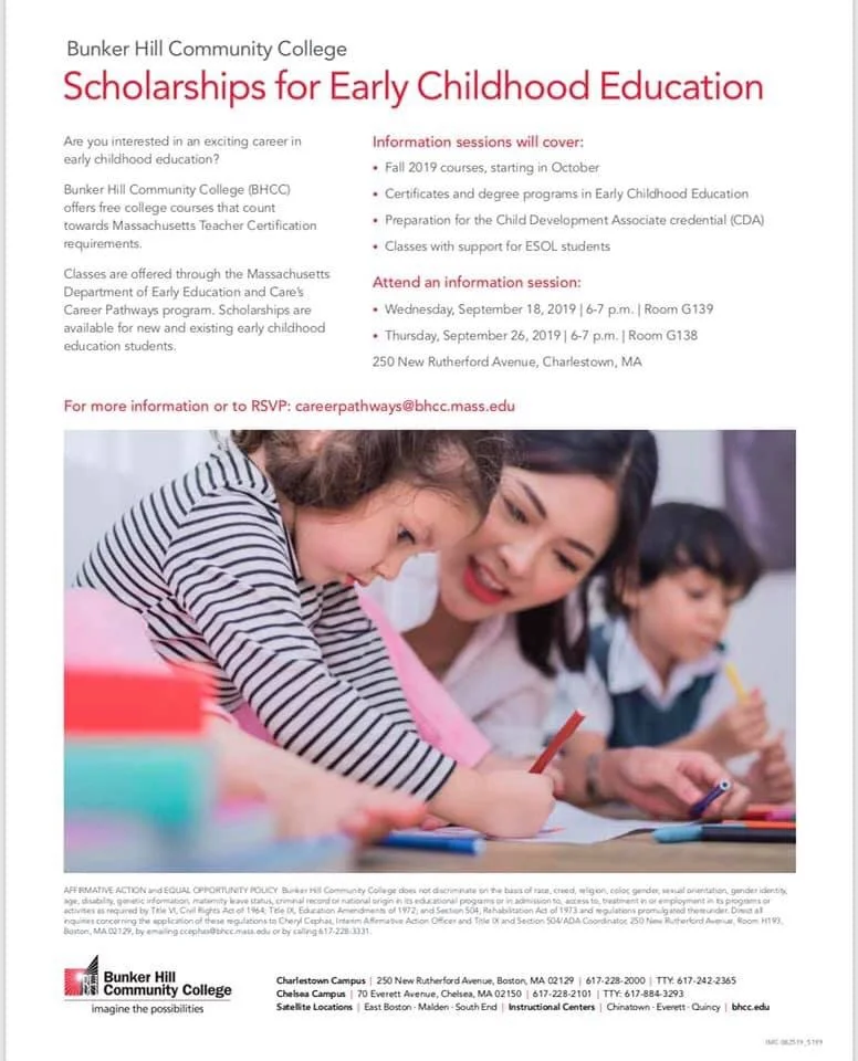Bunker Hill Community College Early Childhood Education Scholarships