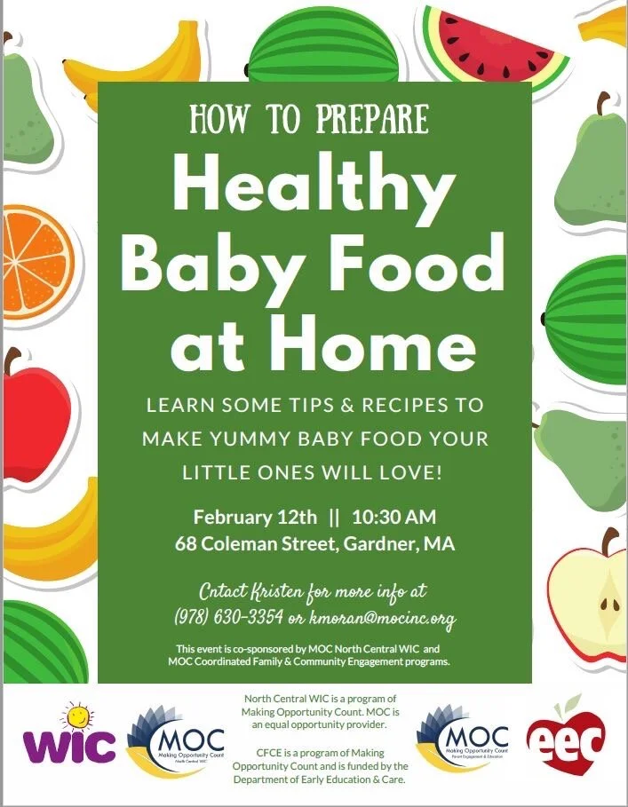 North Central WIC Offering Program on How To Prepare Healthy Baby Food 