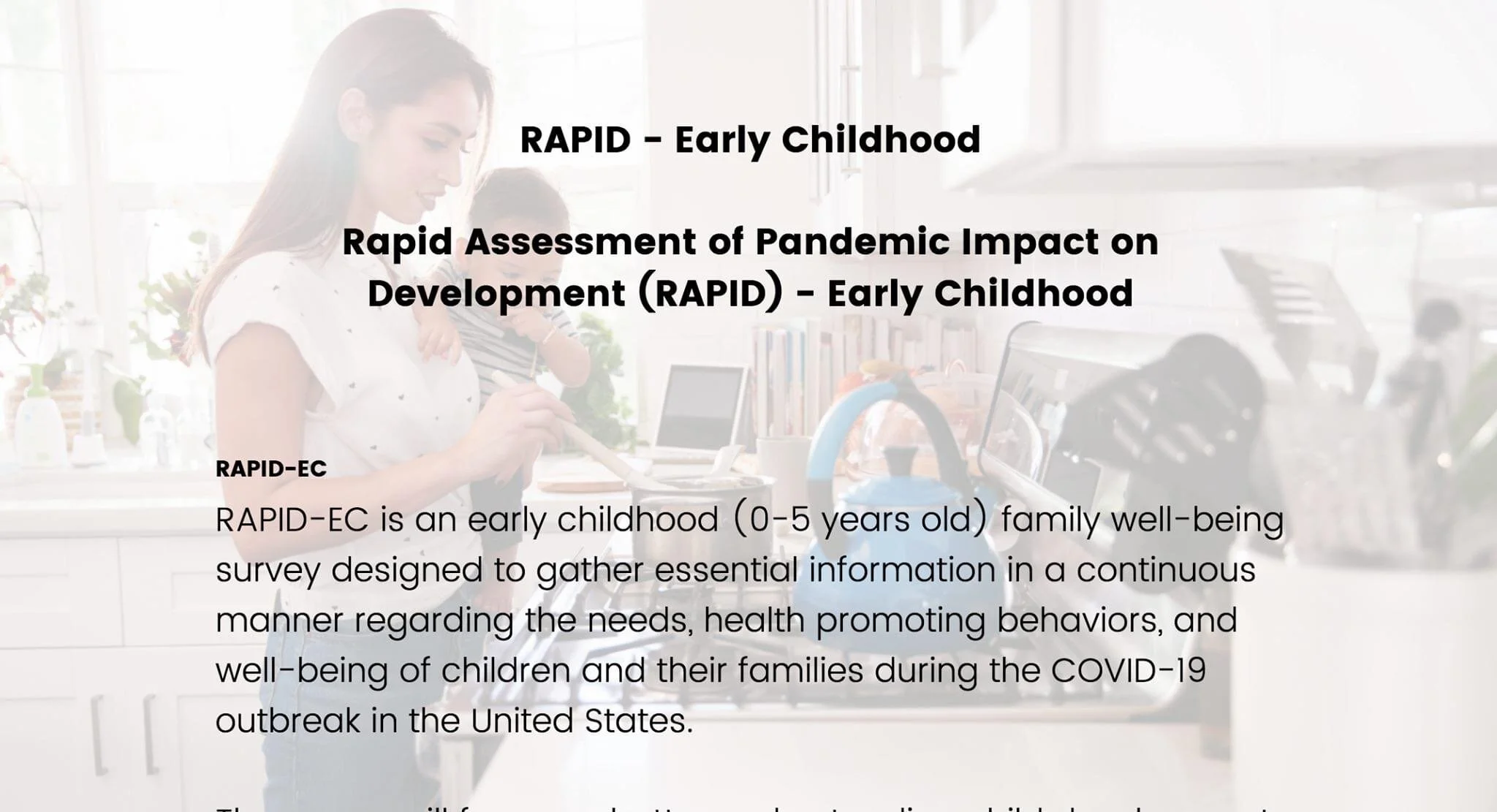 Oregon University is looking for Primary Care Givers of Children ages 0-5 to take a survey titled “Rapid Assessment of Pandemic Impact on Development (RAPID) - Early Childhood”