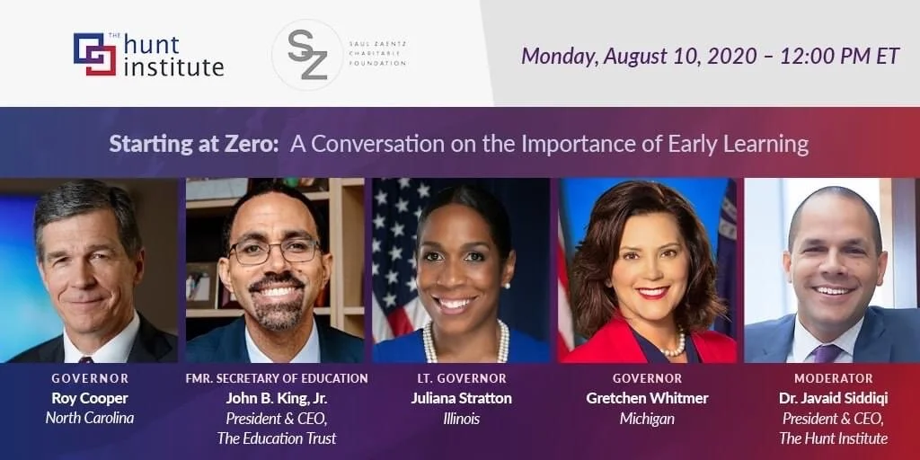 Hunt Institute to host event titled "Starting at Zero: A Conversation on the Importance of Early Learning"