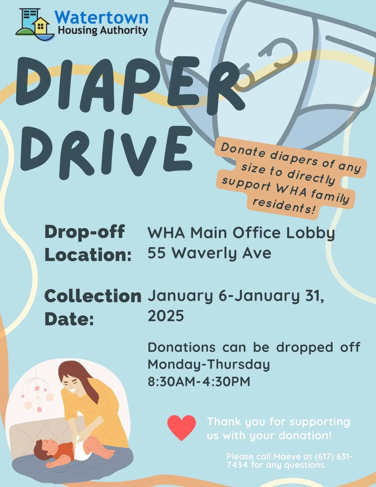 Watertown Housing Authority Diaper Drive: Donate Now!