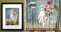 Grand River Cellars - Framed Ghost Pressed Flower Class