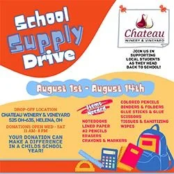 Chateau Winery & Vineyard - School Supplies Donation Drive