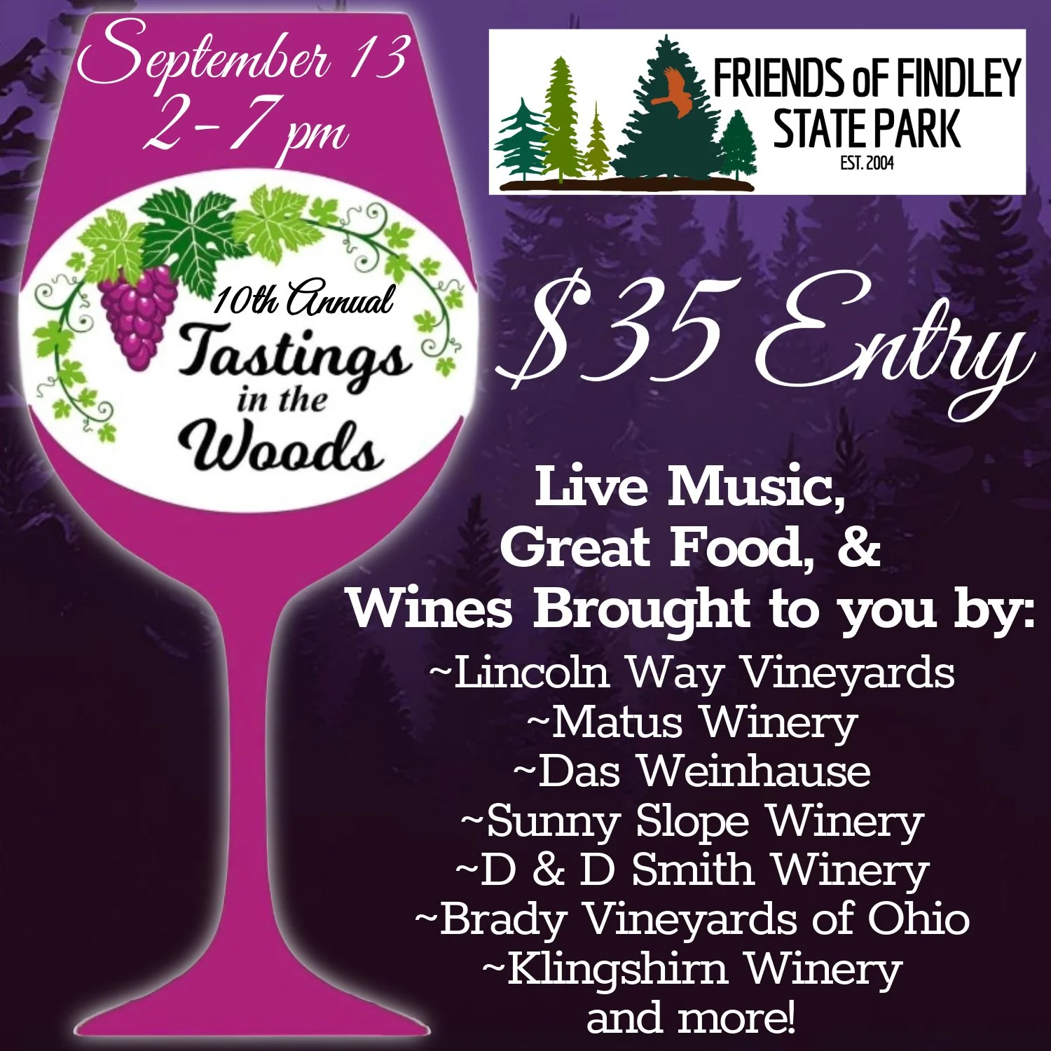 10th Annual Tastings in the Woods