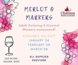 Chateau Winery &amp; Vineyard - Merlot and Markers (Adult Coloring)