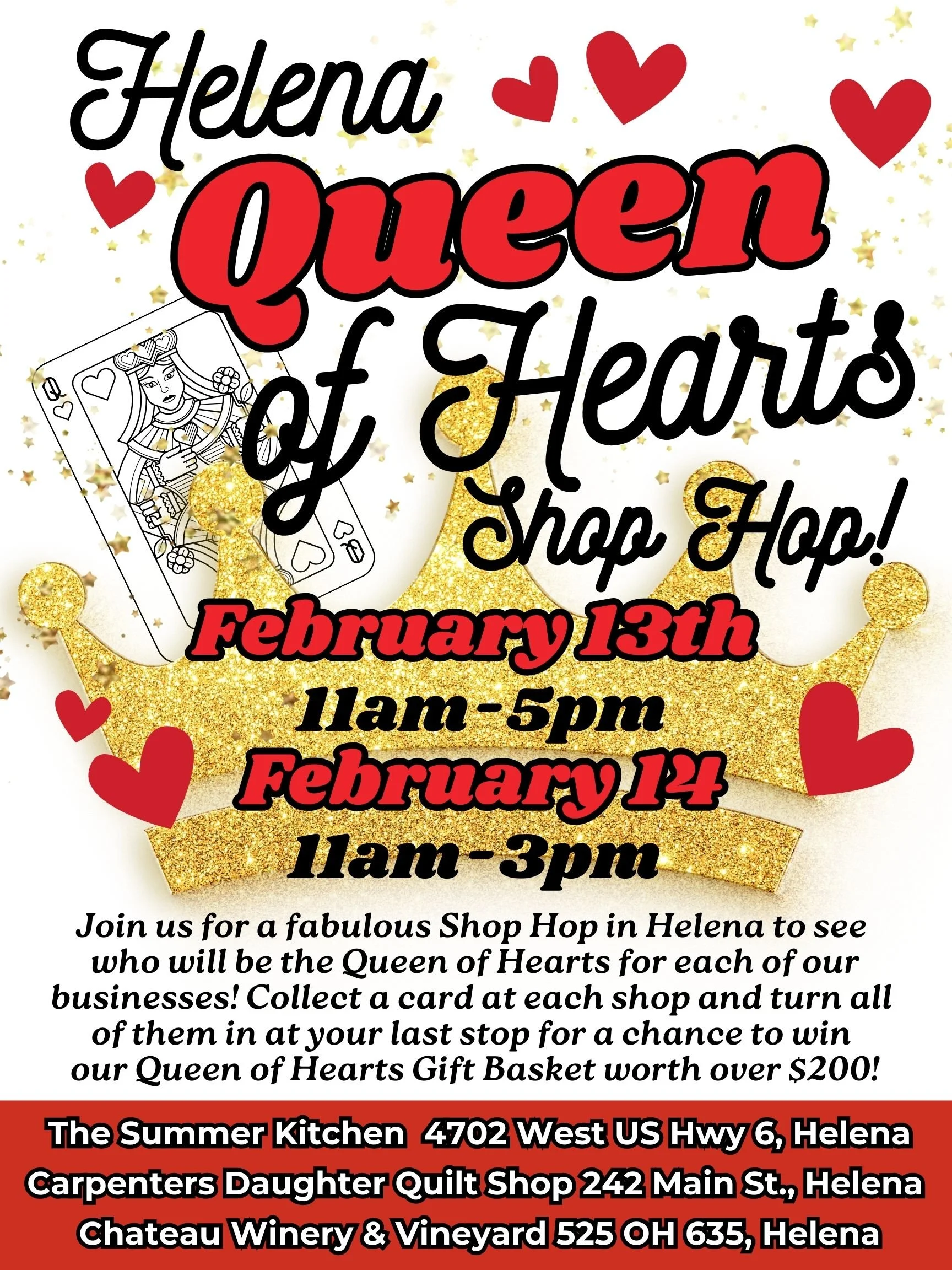 Chateau Winery &amp; Vineyard - Helena Queen of Hearts Shop Hop 