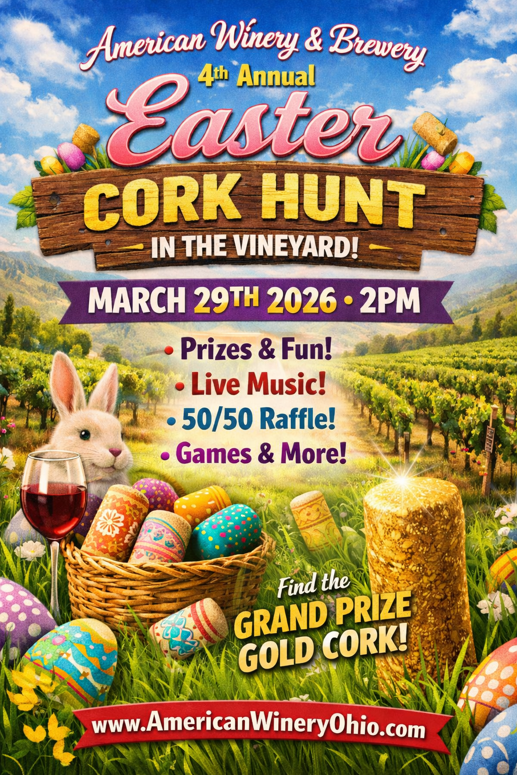 American Winery &amp; Brewery - 4th Annual Easter Cork Hunt