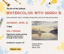 Chateau Winery &amp; Vineyard - Watercolor Class: The Art of the Sailboat 