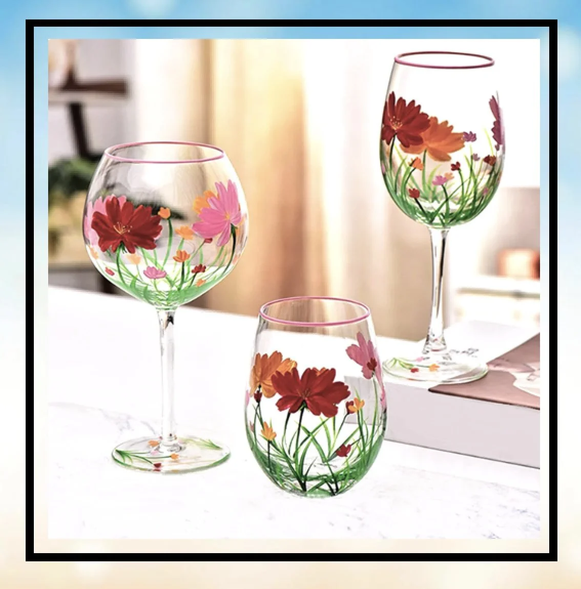 Chateau Winery &amp; Vineyard - Flirty Florals Wine Glass Paint Party 