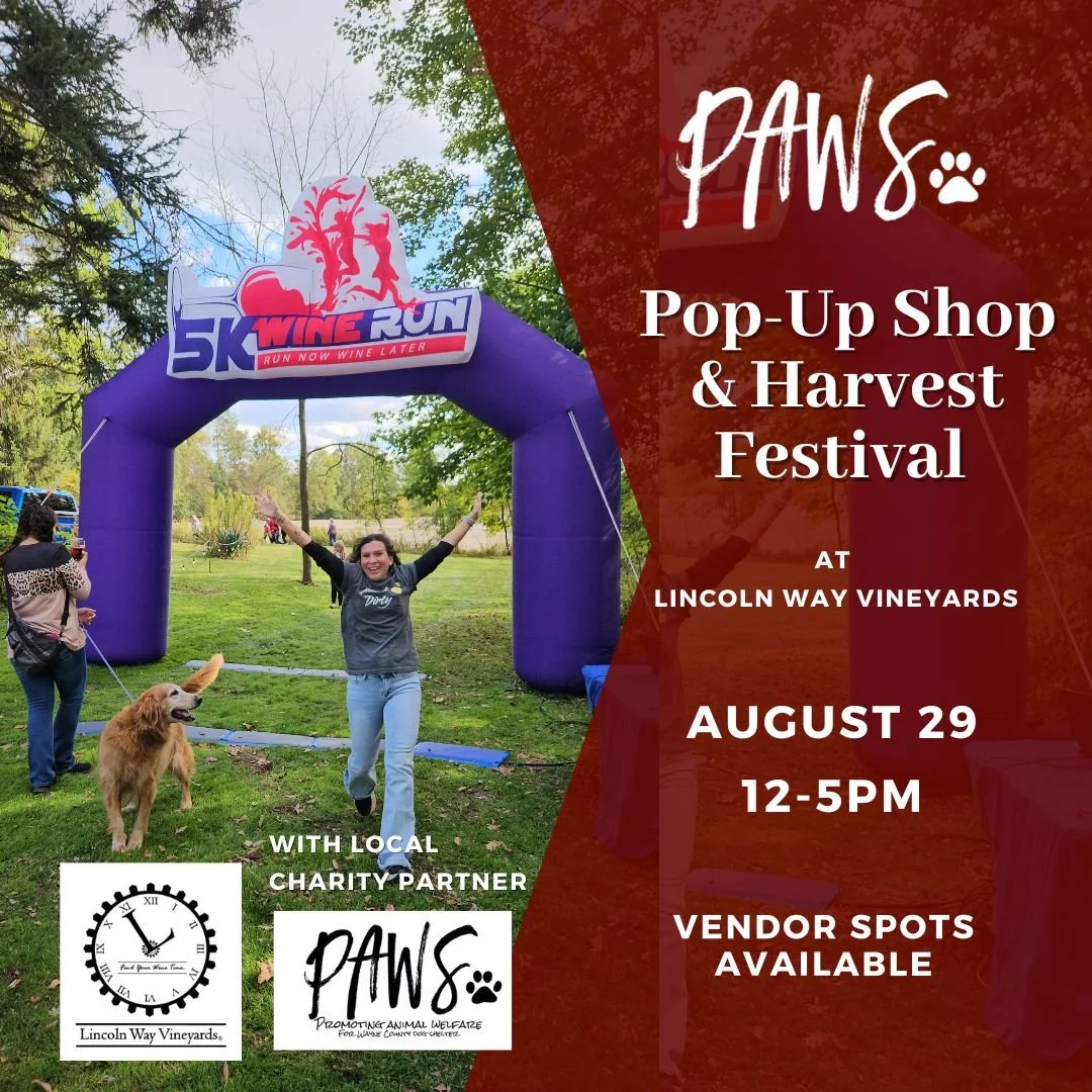 Lincoln Way Vineyards - PAWS Pop-Up Shop &amp; Harvest Festival 
