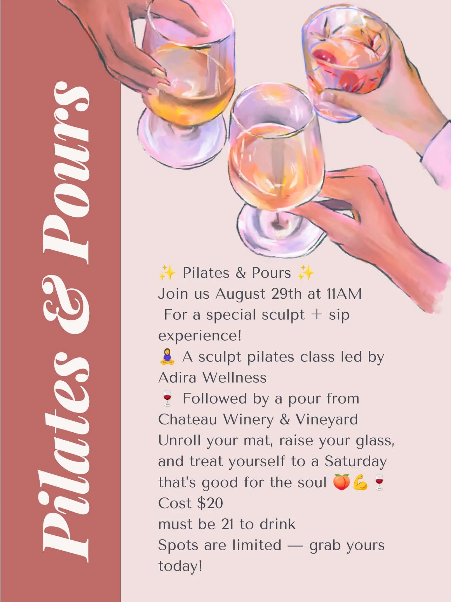 Chateau Winery &amp; Vineyard - Pilates &amp; Pours 