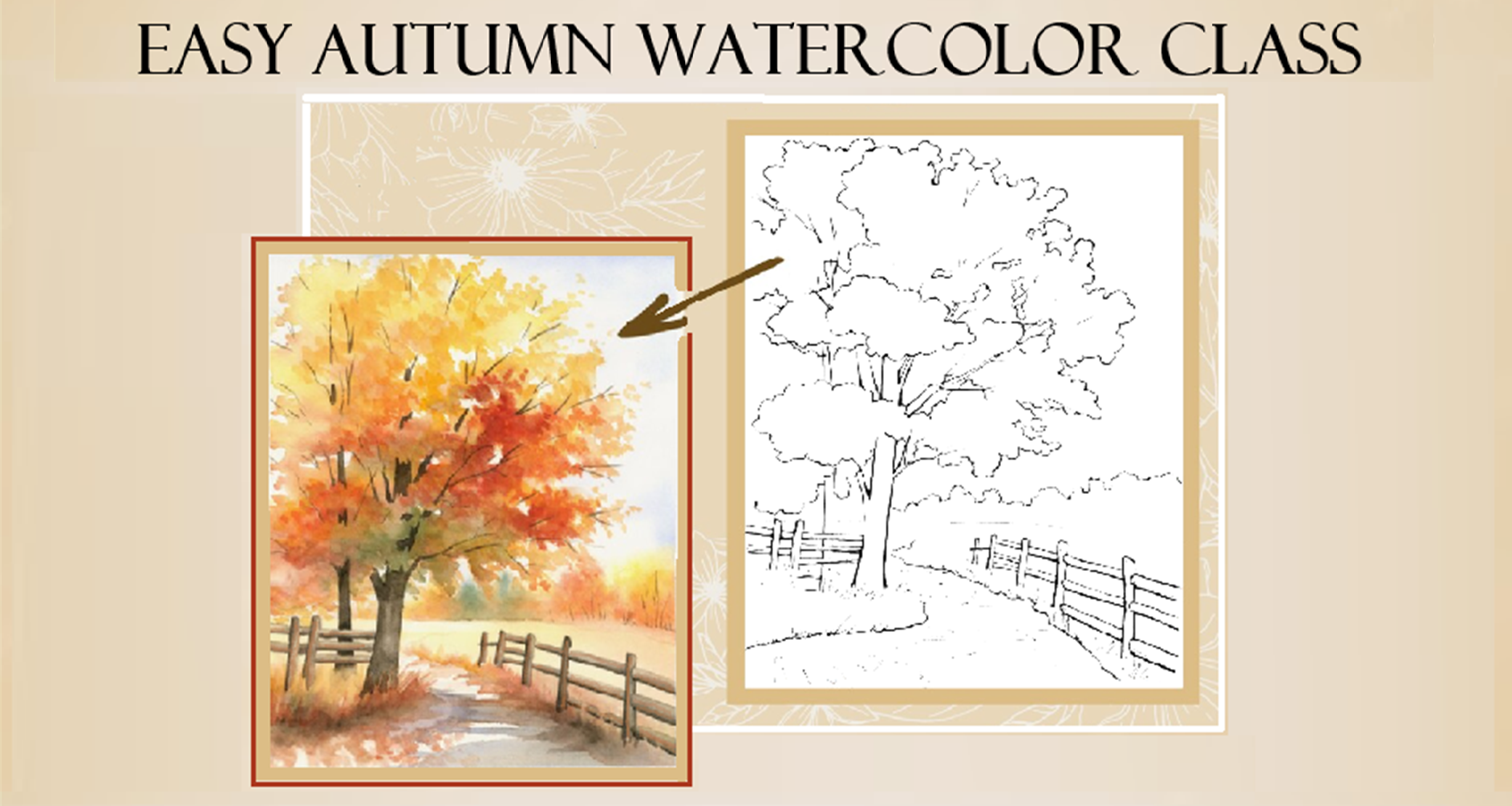 Chateau Winery &amp; Vineyard - Easy Autumn Watercolor Class 