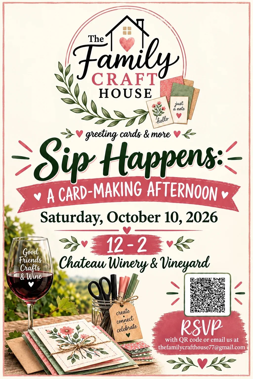 Chateau Winery &amp; Vineyard - Sip Happens: A Card-Making Afternoon 